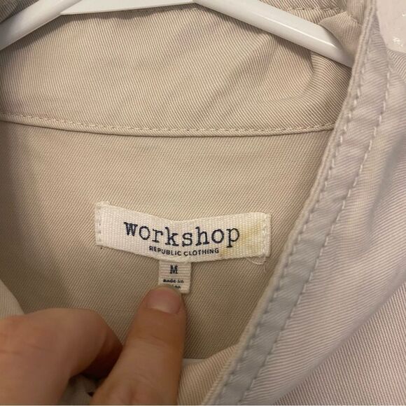 Workshop republic Women’s  Military Cargo Utility Jacket 100% lyocell tencel M - Picture 4 of 9